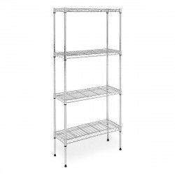 Shelves Confortime 4 levels Chromed (60 x 30 x 150 cm)