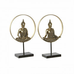 Dekorativ figur DKD Home Decor 26 x 11 x 40 cm Sort Gylden Buddha Orientalsk...