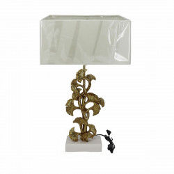 Desk lamp DKD Home Decor Golden Polyester White Resin (38 x 20 x 59,5 cm)