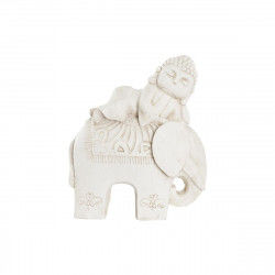Dekorativ figur DKD Home Decor Ældet overflade Elefant Hvid Orientalsk...