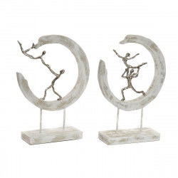Decorative Figure DKD Home Decor 32,5 x 10 x 47 cm Silver White Ballet Dancer...