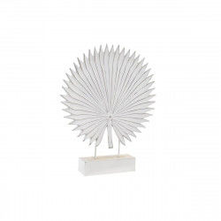 Figurine Décorative DKD Home Decor 36 x 7 x 46 cm Blanc Tropical Feuille...