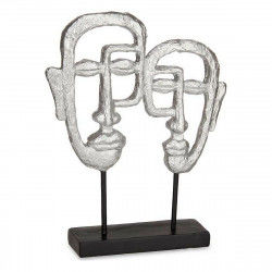 Decorative Figure Face Silver Polyresin (27 x 32,5 x 10,5 cm)