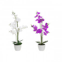 Decorative Flowers DKD Home Decor 44 x 27 x 77 cm Lilac White Green Orchid (2...