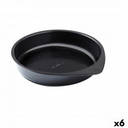 Cake Mould Pyrex Magic Black Metal Circular Ø 26 cm 6 Units