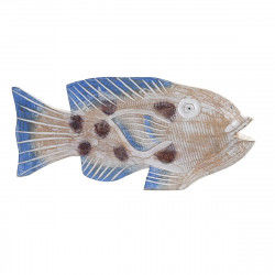 Dekorativ figur DKD Home Decor 40 x 5 x 18 cm Natur Blå Fisk Middelhavet