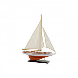 Barco DKD Home Decor 42 x 9 x 60 cm Marron Orange méditerranéen