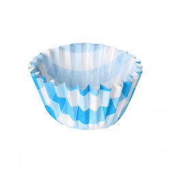 Teglia per Muffin Algon Righe Azzurro Monouso 5 x 3,2 cm 30 Unità