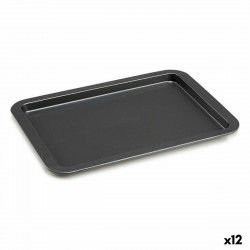 Baking tray Grey Metal 25,3 x 2 x 37 cm (12 Units)