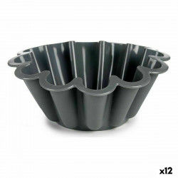 Flan Mould Height Silicone 1,5 L 24,5 x 8,5 x 24,5 cm (12 Units)