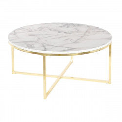 Side table DKD Home Decor White Golden Metal MDF Wood 80 x 80 x 35 cm