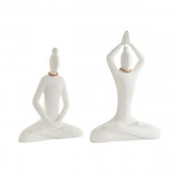 Decorative Figure DKD Home Decor White Natural Oriental Yoga 25 x 8 x 36 cm...