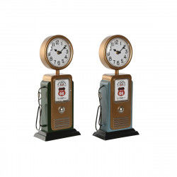 Reloj de Mesa Home ESPRIT Verde Naranja Metal Polipropileno Vintage 14 x 7,3...