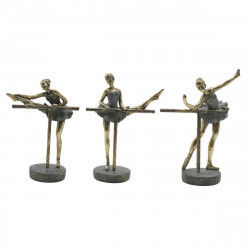Figurka Dekoracyjna Home ESPRIT Szary Złoty Baletnica 14 x 8 x 20 cm (3 Sztuk)
