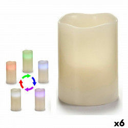 Stearinlys LED Hvid 7,5 x 10 x 7,5 cm (6 enheder)