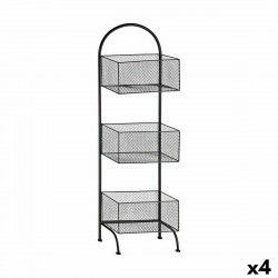 Shelves Black Metal 20 x 99 x 32,5 cm (4 Units)