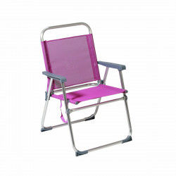 Chaise de Plage 22 mm Pourpre Aluminium 52 x 56 x 80 cm (52 x 56 x 80 cm)