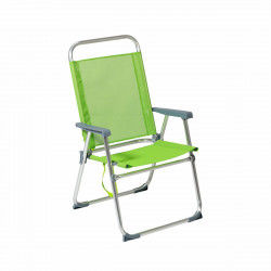 Chaise de Plage 22 mm Vert Aluminium 52 x 56 cm (52 x 56 x 92 cm)