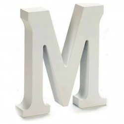 Letter M White Wood 2 x 11 cm