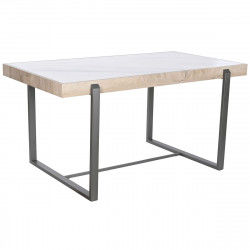 Spisebord Home ESPRIT Hvid Grå Natur Metal 150 x 85 x 75 cm