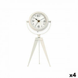 Reloj de Mesa Trípode Blanco Metal 12 x 30 x 12 cm (4 Unidades)