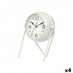 Horloge de table Blanc Métal 18 x 21 x 12 cm (4 Unités)