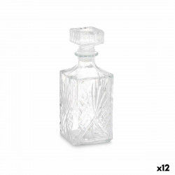 Glass Bottle Liqueur Rhombus Transparent 900 ml (12 Units)