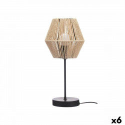Desk lamp 40 W Rope Brown Black 17,5 x 37 x 17,5 cm (6 Units)
