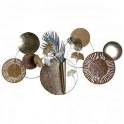 Decorative Figure DKD Home Decor 90 x 8,3 x 49 cm Grey Golden Copper Circles