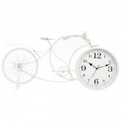 Table clock Bicycle White Metal 95 x 50 x 12 cm