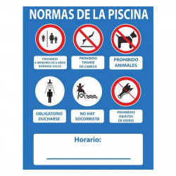 Cartel Normaluz Piscina PVC 50 x 40 cm