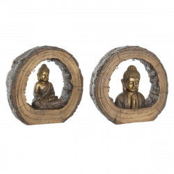 Dekorativ figur DKD Home Decor 40 x 13 x 40 cm Gylden Brun Buddha Orientalsk...