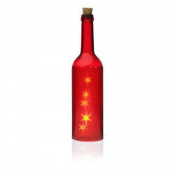 Bouteille LED Versa Cosmo Rouge Verre (7,3 x 28 x 7,3 cm)