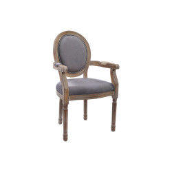 Chair DKD Home Decor Brown Natural Dark grey Wood 55 x 57 x 95 cm