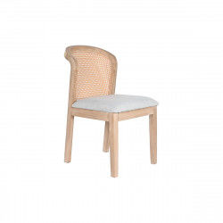 Chaise de Salle à Manger DKD Home Decor Sapin Polyester Gris clair (46 x 61 x...