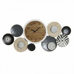 Zegar Ścienny DKD Home Decor Wielokolorowy Drewno Metal Nowoczesny (Odnowione B)