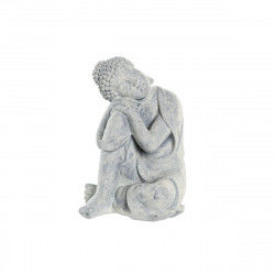 Decorative Figure DKD Home Decor Grey Light grey Buddha Oriental 18 x 14 x 23 cm