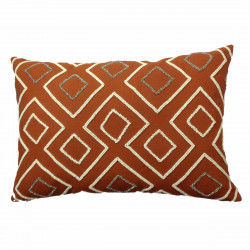 Cushion cover DKD Home Decor 60 x 1 x 40 cm Terracotta Geometric