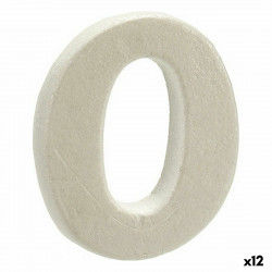 Number White polystyrene 2 x 15 x 10 cm (12 Units)