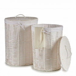 Set of Baskets White wicker 44 x 56 x 44 cm