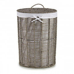 Laundry Basket Grey Cloth wicker (2 Pieces) (44 x 56 x 44 cm) (39 x 39 x 50,5...