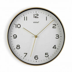 Wall Clock Versa Golden 30,5 x 4,3 x 30,5 cm Quartz Polyurethane