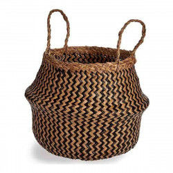 Basket Brown Black Natural Rushes 8 L 31 x 38 x 31 cm