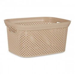 Basket Beige Plastic 5 L 19,5 x 14 x 27,5 cm