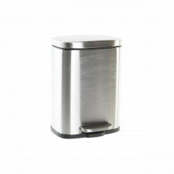 Rubbish Bin DKD Home Decor 21,5 x 18,5 x 30 cm Silver Stainless steel 5 L Basic