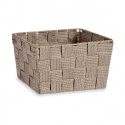Basket Brown Cloth 15 x 11 x 20 cm Braiding