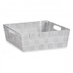 Basket White Cloth 23 x 8 x 27 cm