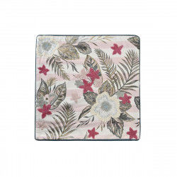 Cushion cover DKD Home Decor Pink Green Tropical 50 x 1 x 50 cm