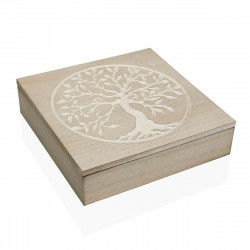 Decorative box Versa Tree Wood 24 x 6 x 24 cm