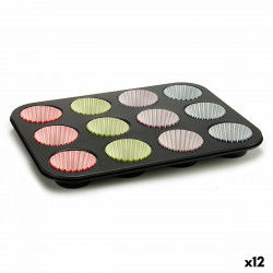 Teglia per Muffin Multicolore Vassoio da Forno (7 x 7 x 3 cm) (35 x 3 x 26,5...